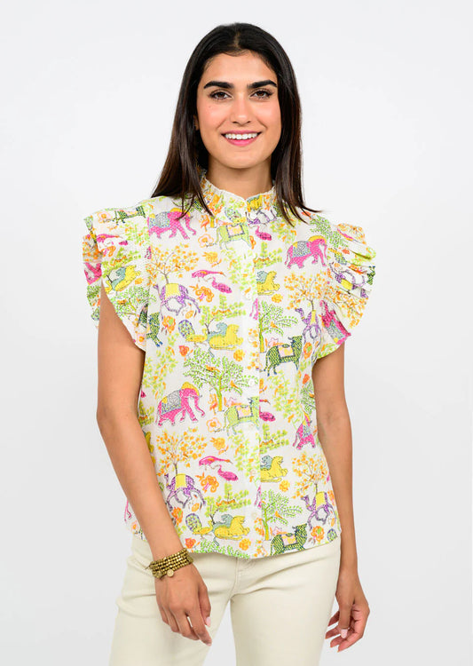 Animal Fiar Top - Ivory