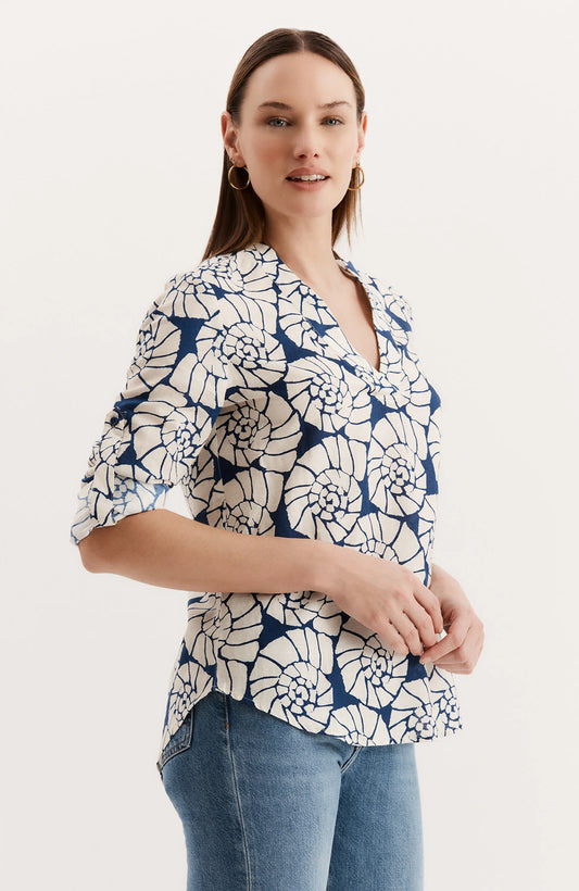 Anna Shirt - Bellweather Blue - BAY WINDOW