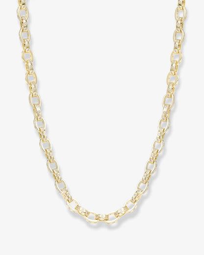 Ashley Chain Necklace 4mm - Gold/White Mix