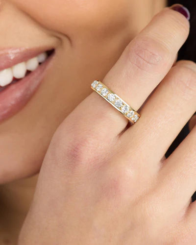 Ashley Infinity Ring - Gold/White