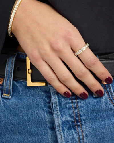 Ashley Infinity Ring - Gold/White