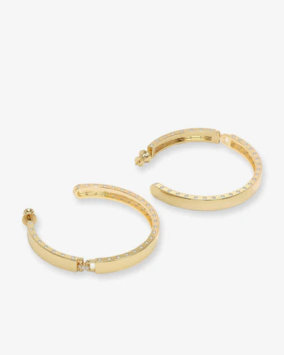 Ashley Lock Hoops 2" - Gold