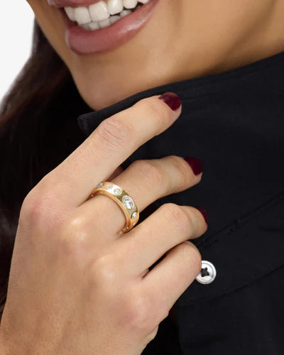 Ashley Sunset Ring - Gold/White