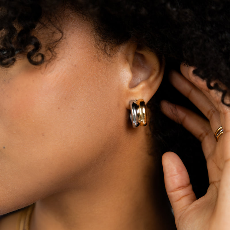 Twin Two-Tone Hoops