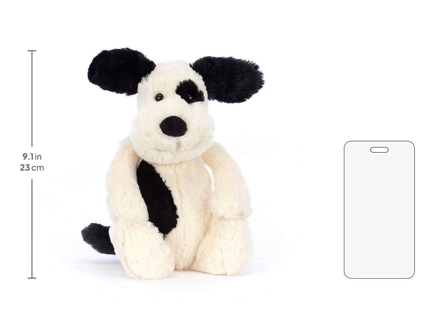 Bashful Rufferty Black & Cream Puppy Original
