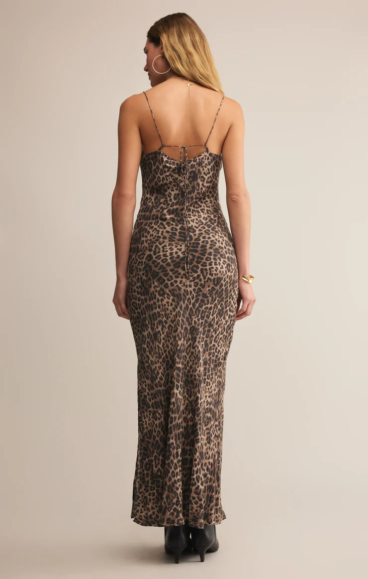 Cielo Leopard Midi Dress - Desert Tan - BAY WINDOW