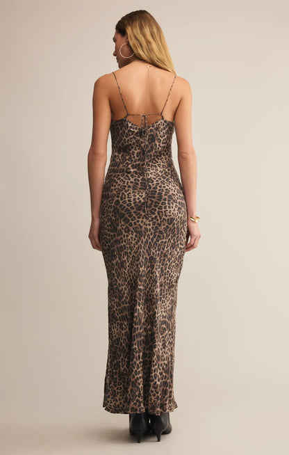 Cielo Leopard Midi Dress - Desert Tan - BAY WINDOW