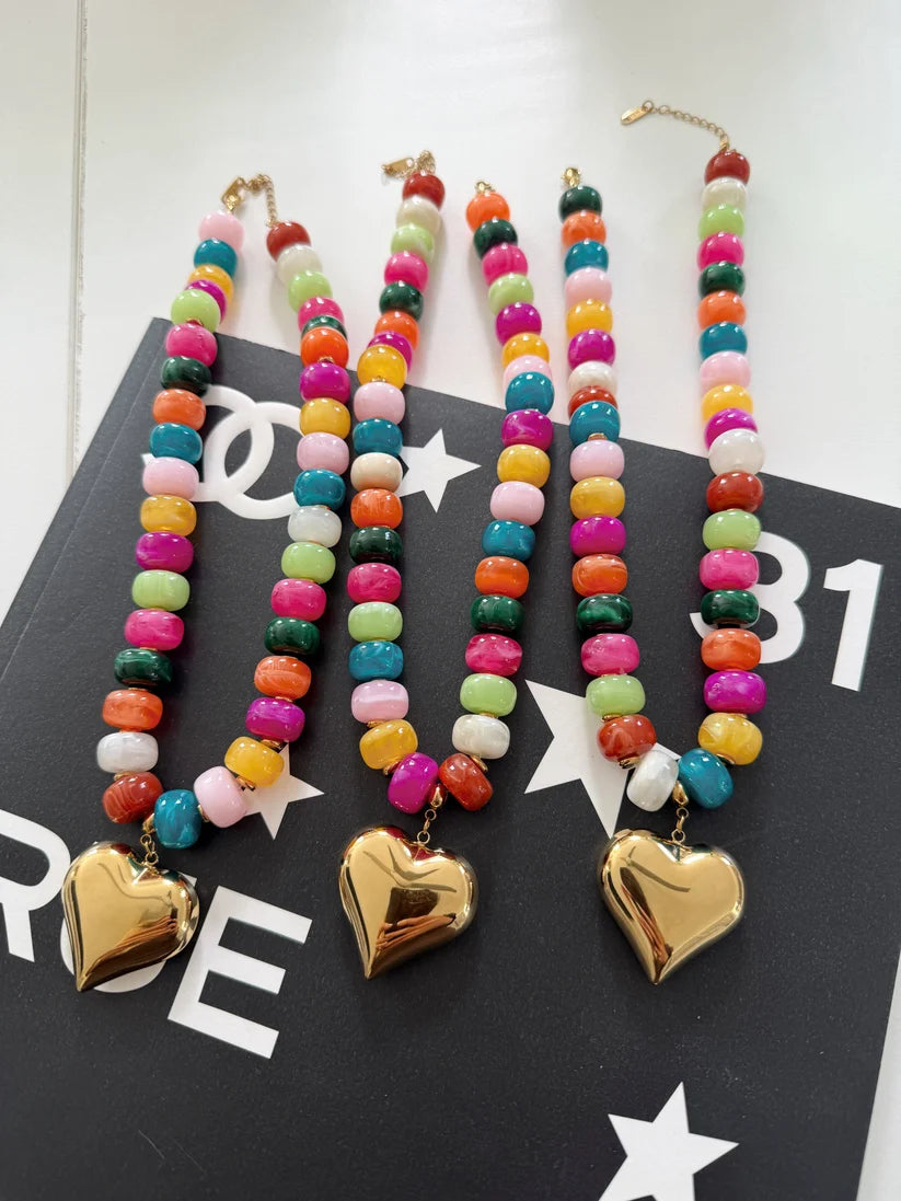 Colorful Heart Necklace