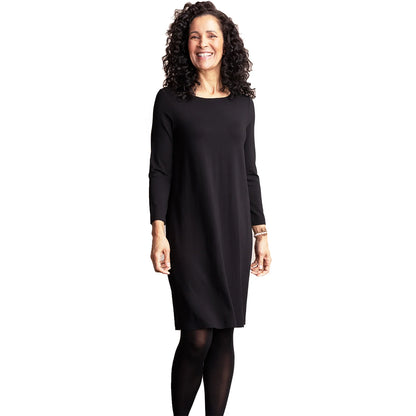 Core Travel Solid City Dress - Black