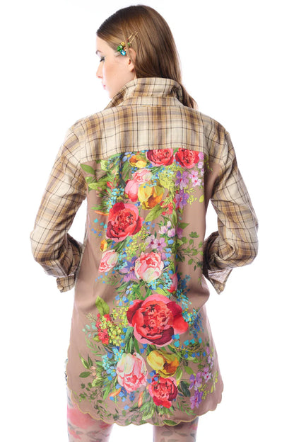 Jane Shirt Beige Gold Brown