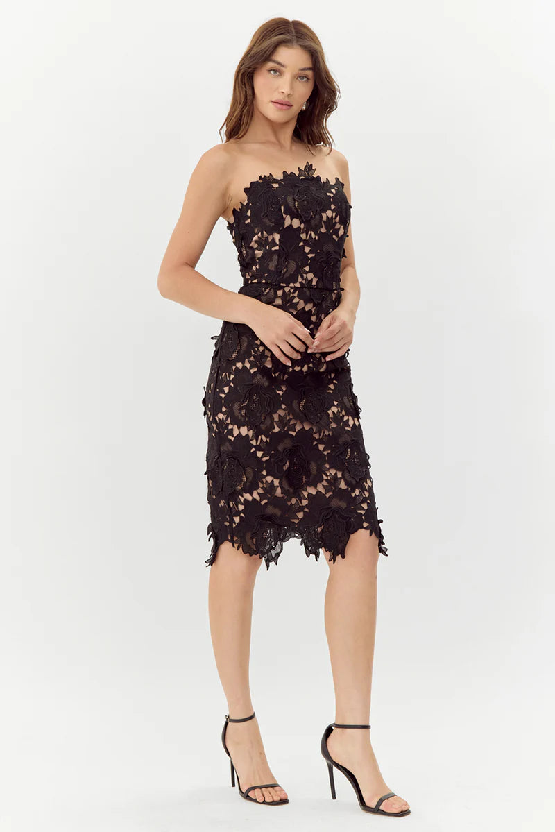 Jade Woven Lace Tube Dress