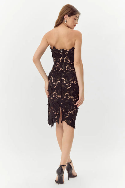 Jade Woven Lace Tube Dress