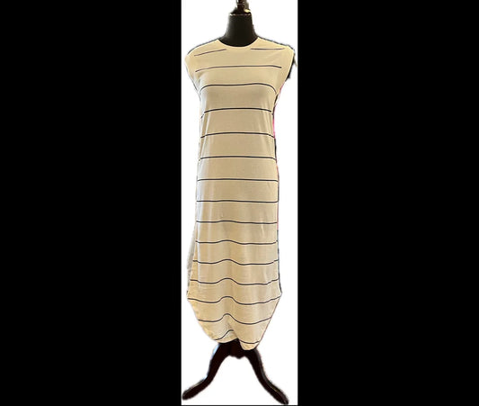 Calabasas Striped Midi Dress - Crystal - BAY WINDOW