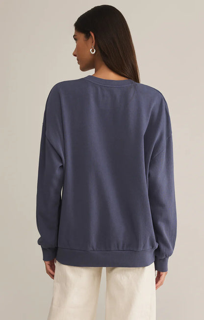 Coastal Sunday Sweatshirt - Worn Blue