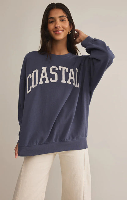 Coastal Sunday Sweatshirt - Worn Blue