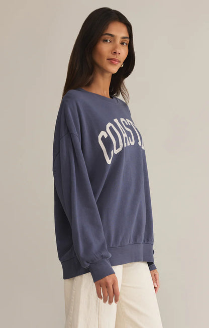 Coastal Sunday Sweatshirt - Worn Blue