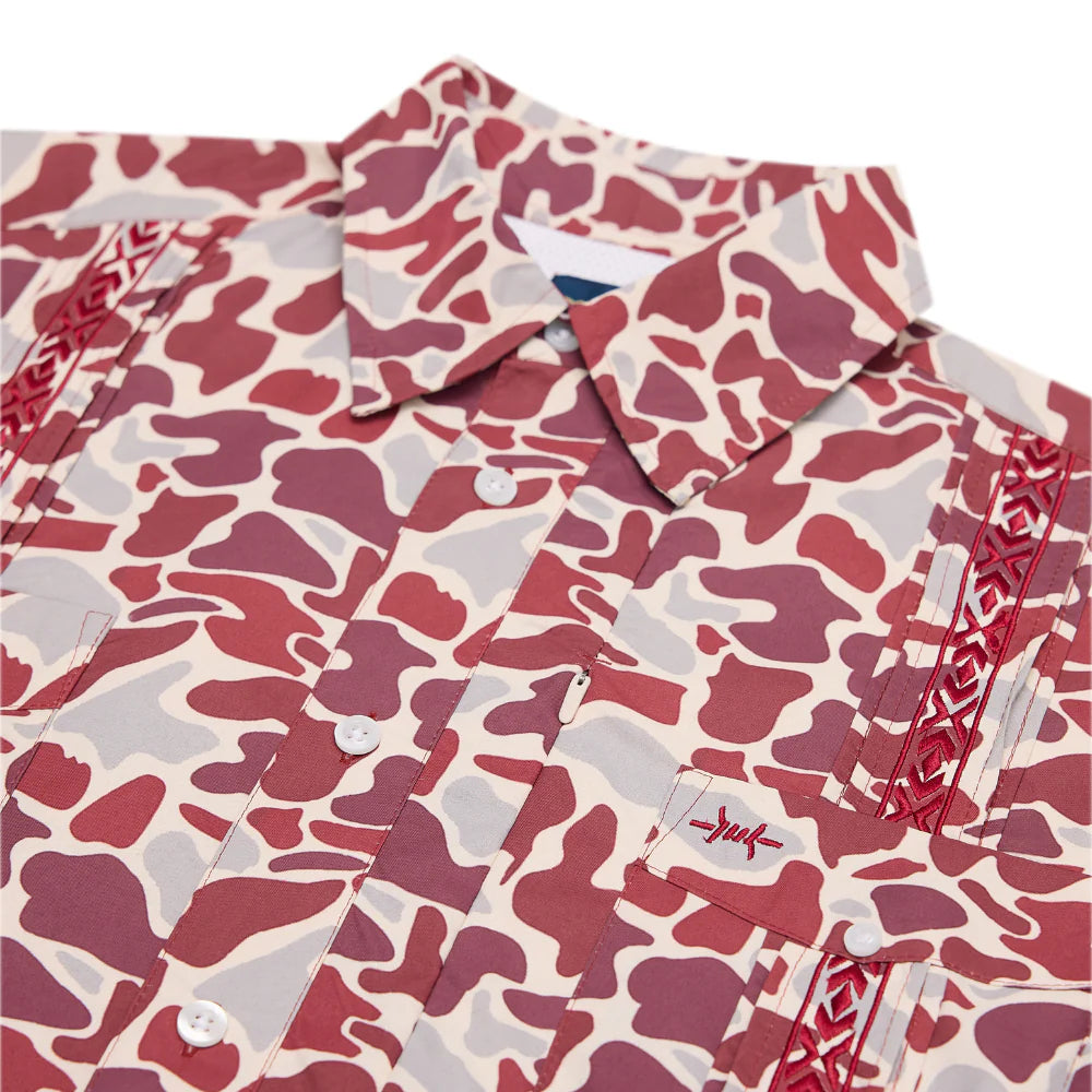 Guayabera Libre - Maroon Camo - BAY WINDOW