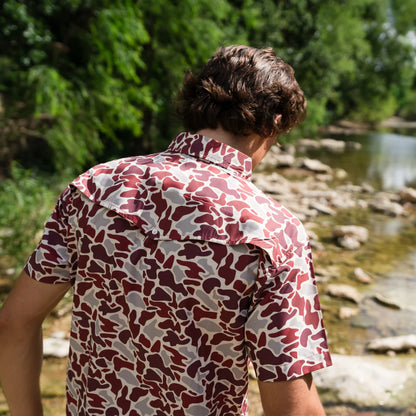 Guayabera Libre - Maroon Camo - BAY WINDOW