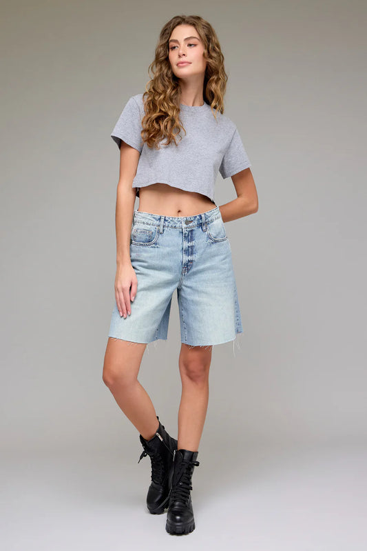Light Wash Clean Classic 8" Inseam Bermuda - Light Wash