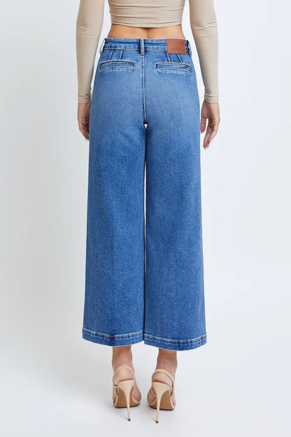 26" Inseam Nori Cropped Wide Leg Trouser