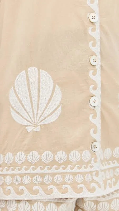 Parker Button Down - Latte Capri Shells - BAY WINDOW