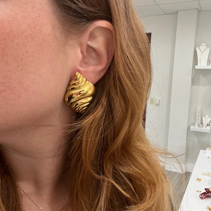 Lulianna Shell Earrings - Gold - BAY WINDOW