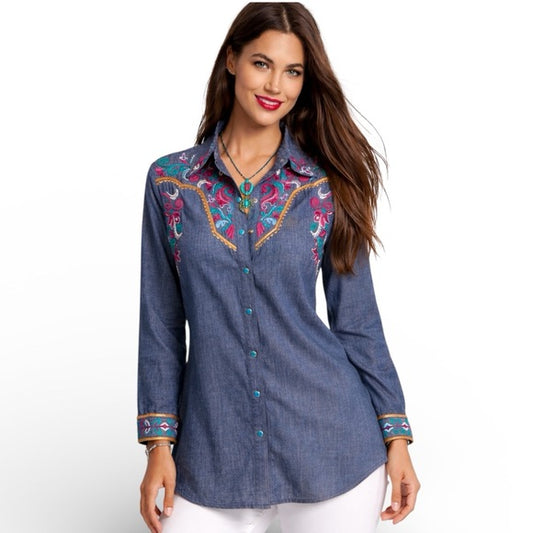Western Seamed Yoke Shirt - Deidre