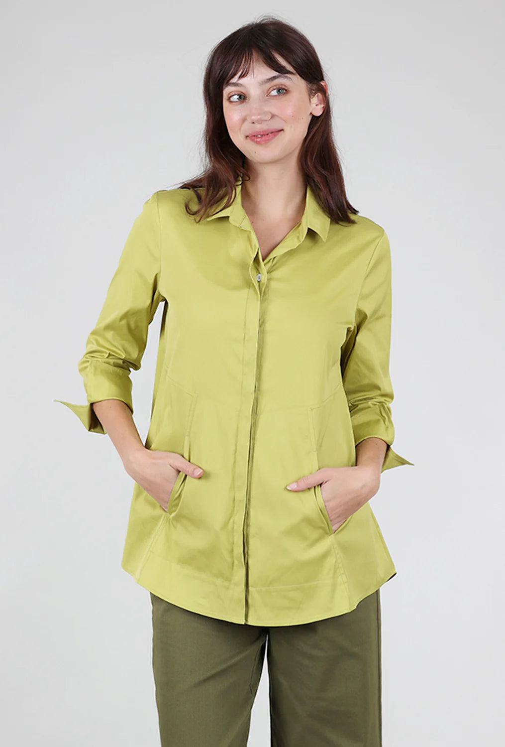 15019 Hidden Placket Shirt