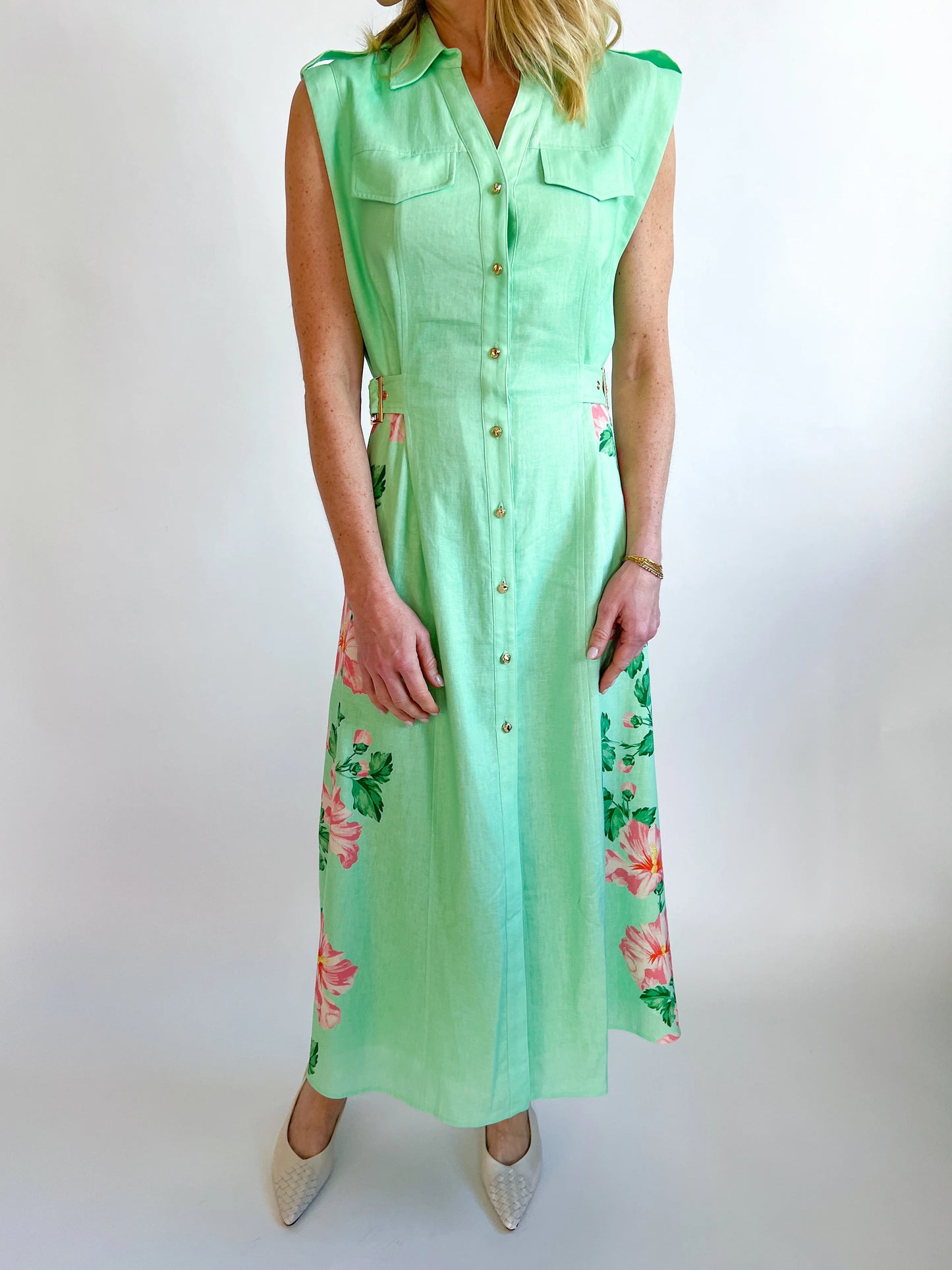 Hillary Dress - Pink Hibiscus