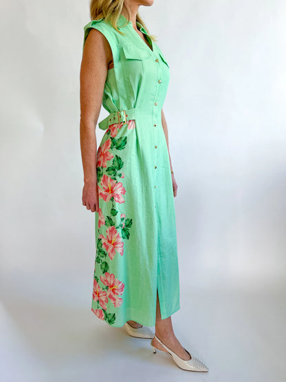 Hillary Dress - Pink Hibiscus