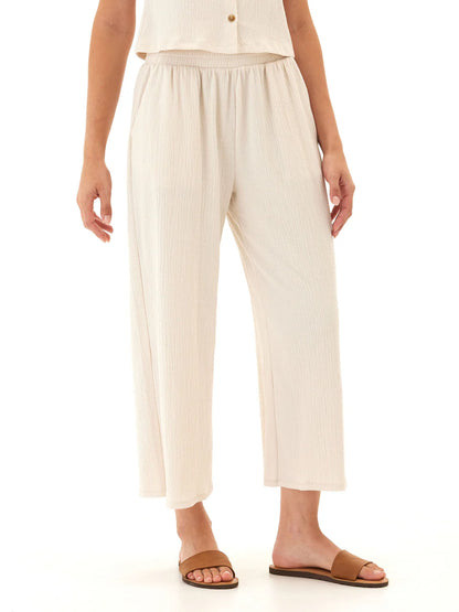 Ivanna Smocked Jersey Wide Leg Pant - Aspen
