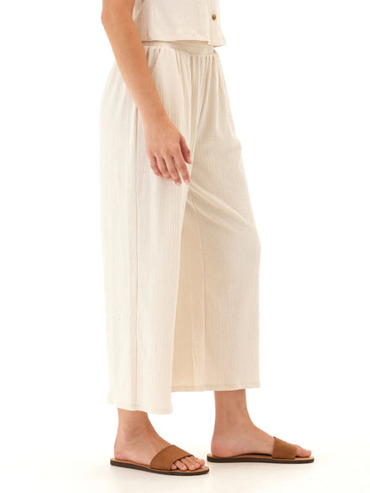 Ivanna Smocked Jersey Wide Leg Pant - Aspen