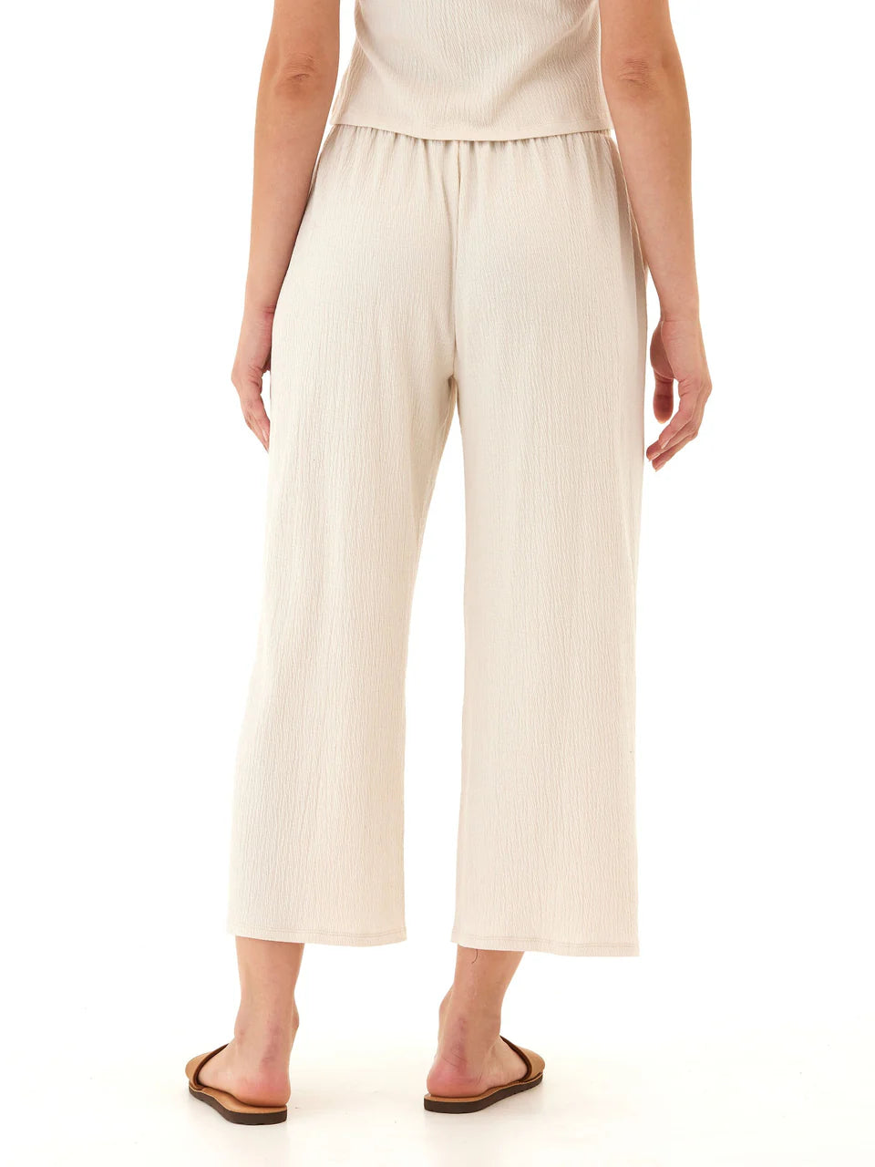 Ivanna Smocked Jersey Wide Leg Pant - Aspen