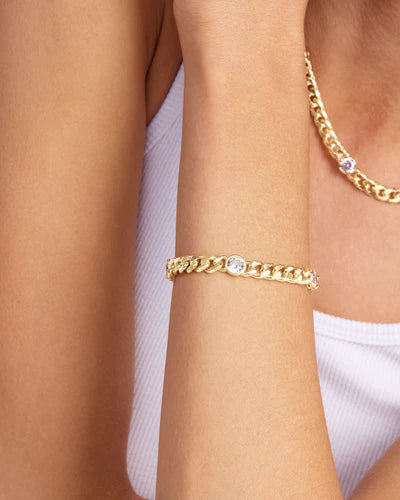 Julian Triple Diamond Cuban Chain Bracelet