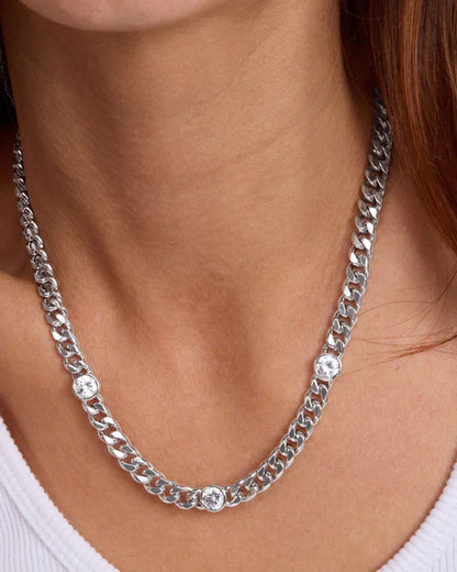 Julian Triple Diamond Cuban Chain Choker