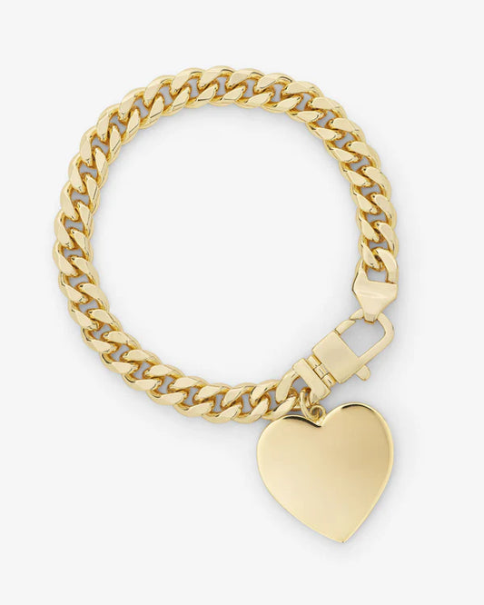 Julian XL Heart Cuban Chain Bracelet - BAY WINDOW