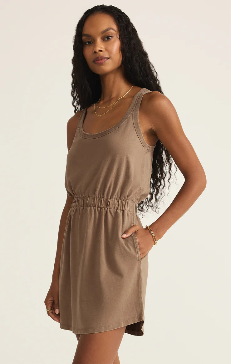 Keegan Mini Dress - Iced Coffee - BAY WINDOW