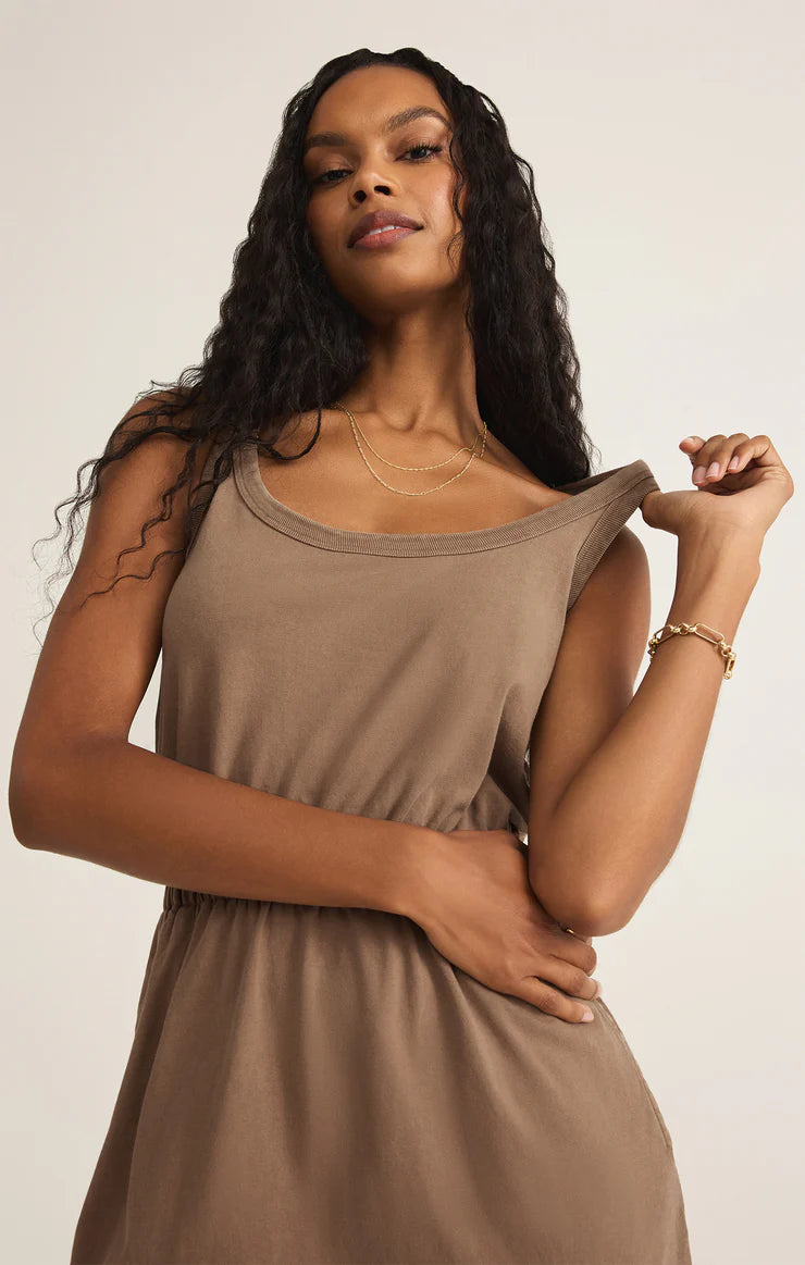 Keegan Mini Dress - Iced Coffee - BAY WINDOW
