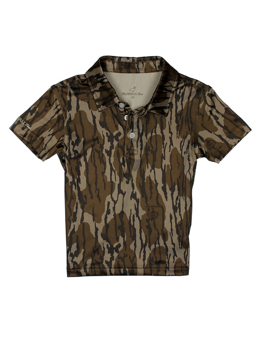 Boys Inlet Polo Mossy Oak Original Bottomland