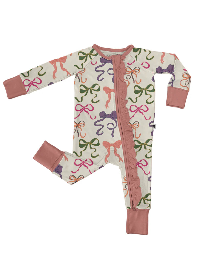 LS Zip Pajamas - Bows