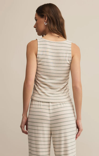 Lana Stripe Tank - Hunter Green