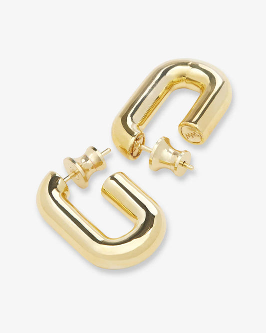 Lil' Frankie Chain Huggies - Gold - BAY WINDOW