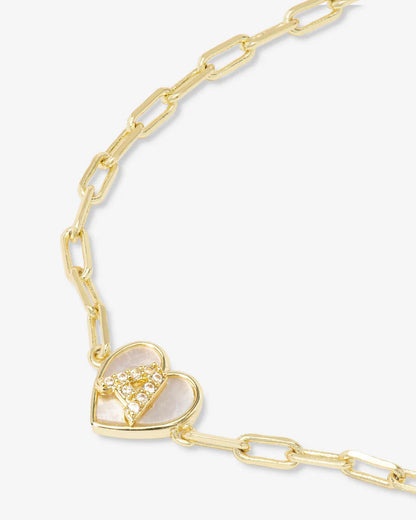 Love Letters Heart Bracelet - Gold