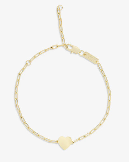 Love Letters Heart Bracelet - Gold