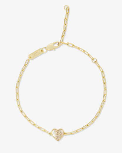 Love Letters Heart Bracelet - Gold