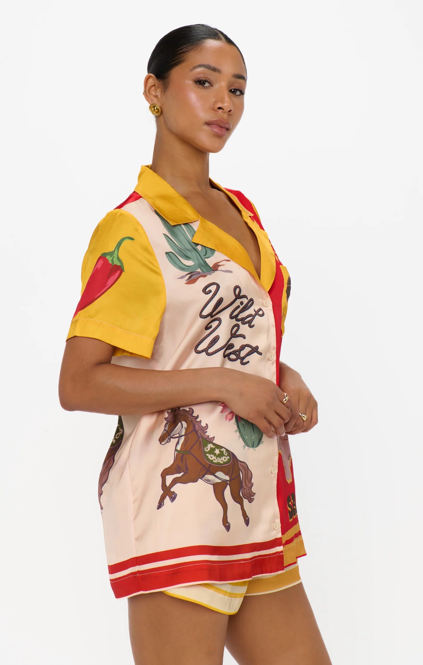 Home & Away PJ Set - Lone Star Silky