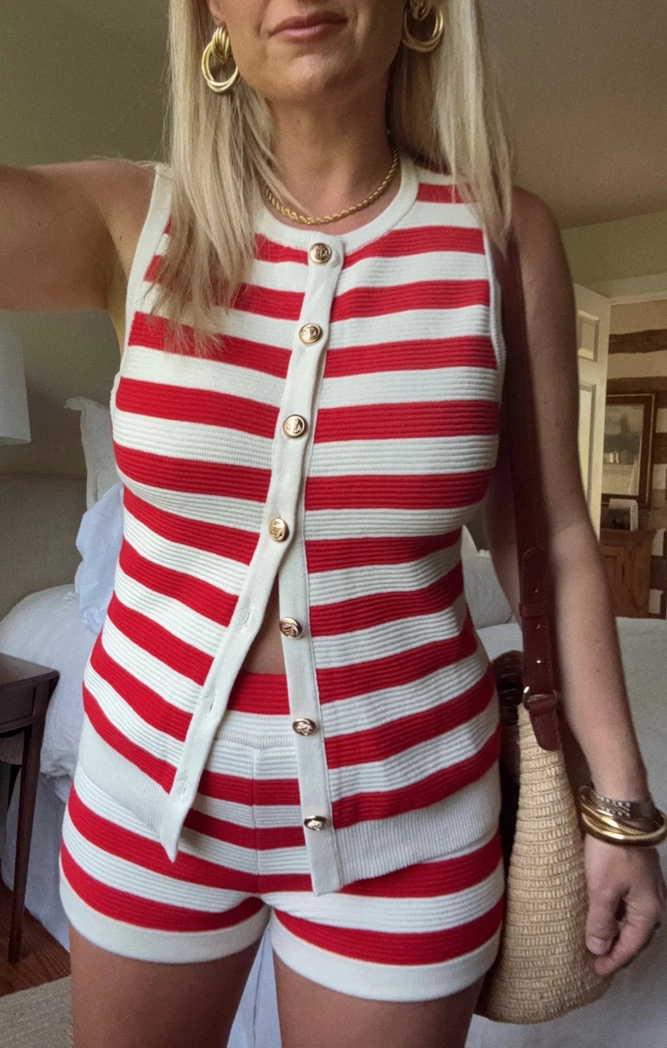 Devin Tank - Red Stripe Delight Knit - BAY WINDOW