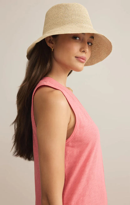Mira Straw Bucket Hat - Multicolor