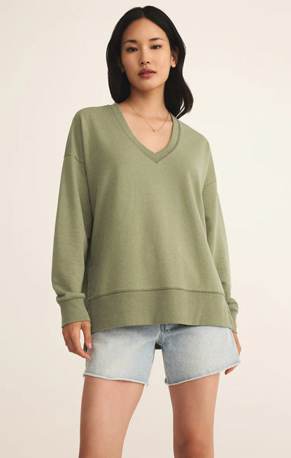 Modern V-Neck Weekender - Avocado - BAY WINDOW