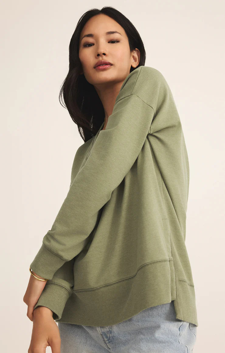 Modern V-Neck Weekender - Avocado - BAY WINDOW